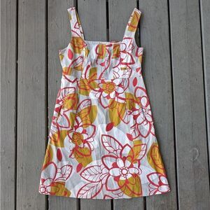 Anthro Maeve Multicolor Tropical‎ Floral A-line Empire Waist Mini Dress 6